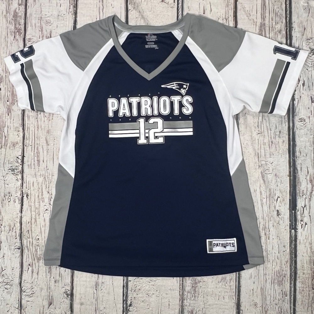 Tom Brady New England Patriots Womens Blue NFL Football Jersey Majestic